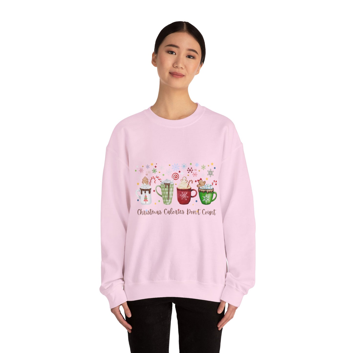 Christmas Calories Don’t Count Sweatshirt Cozy Holiday Crewneck
