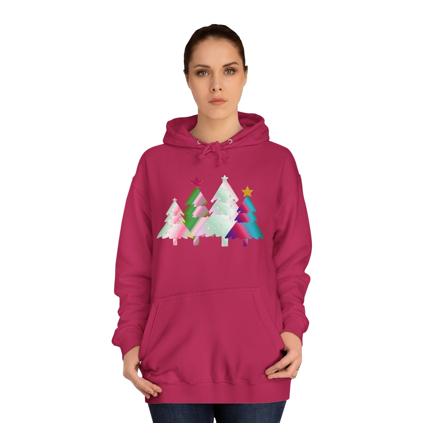 Colorful Holiday Trees Hoodie