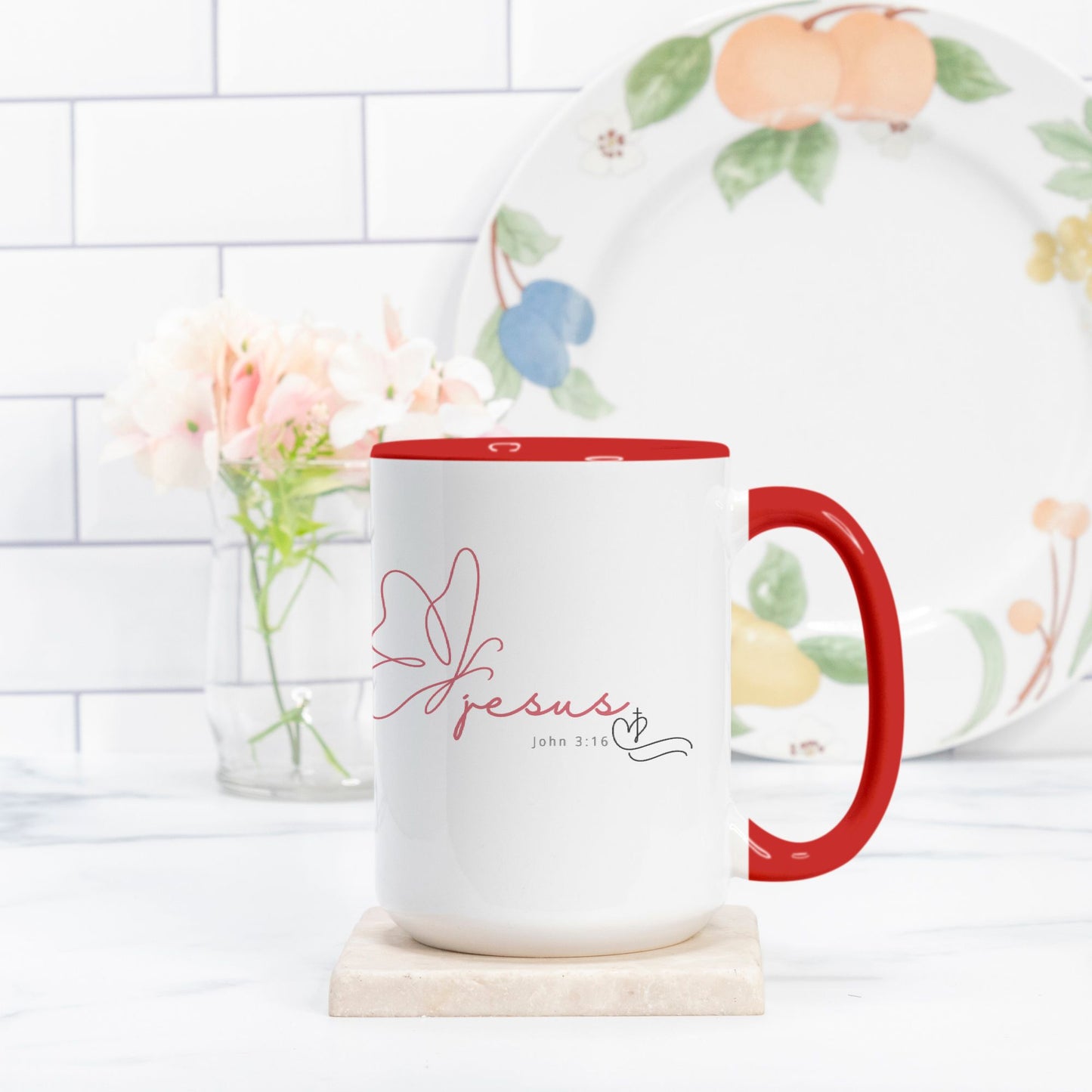 Jesus 3:16 15oz. (Red + White)