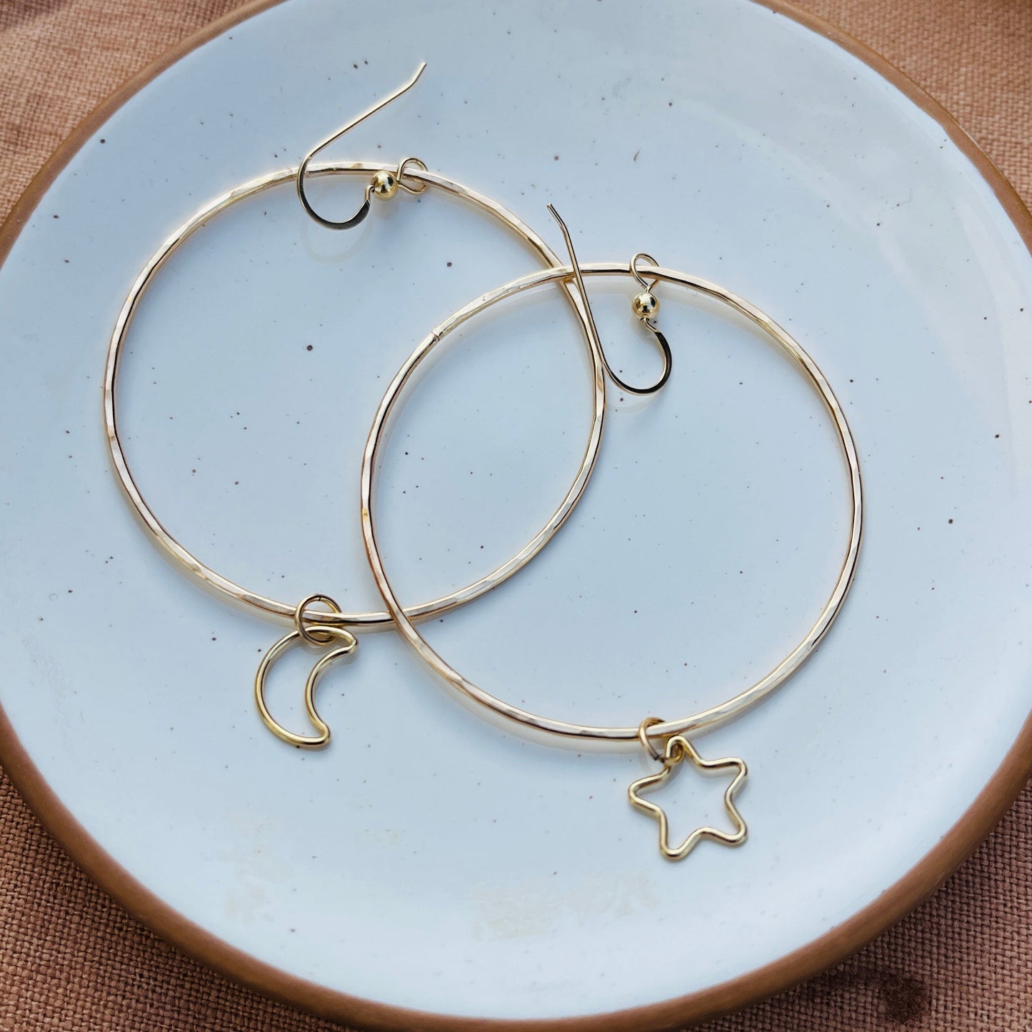 STAR & LUNA MOON HOOP EARRINGS