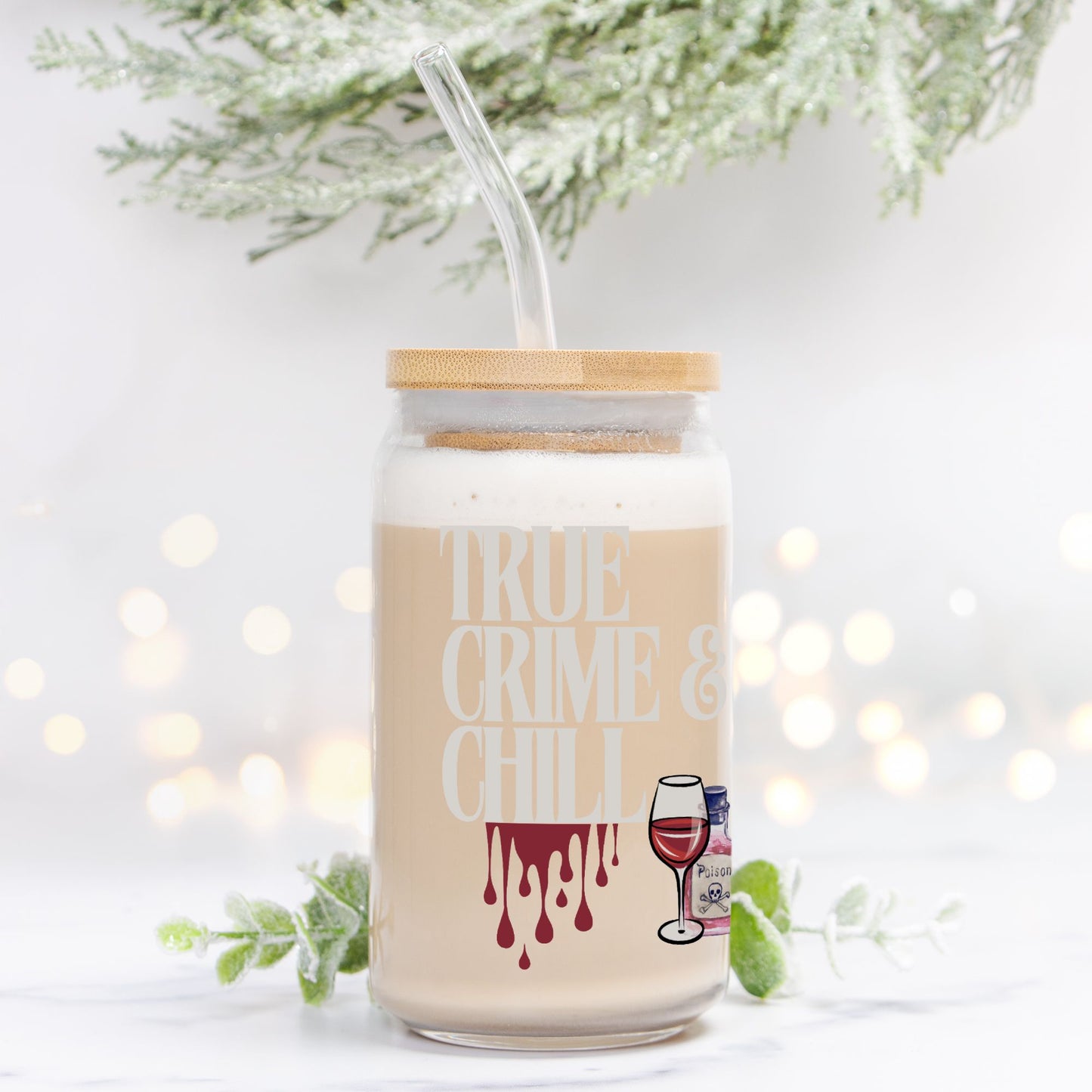 True Crime & Chill Glass Can 16oz