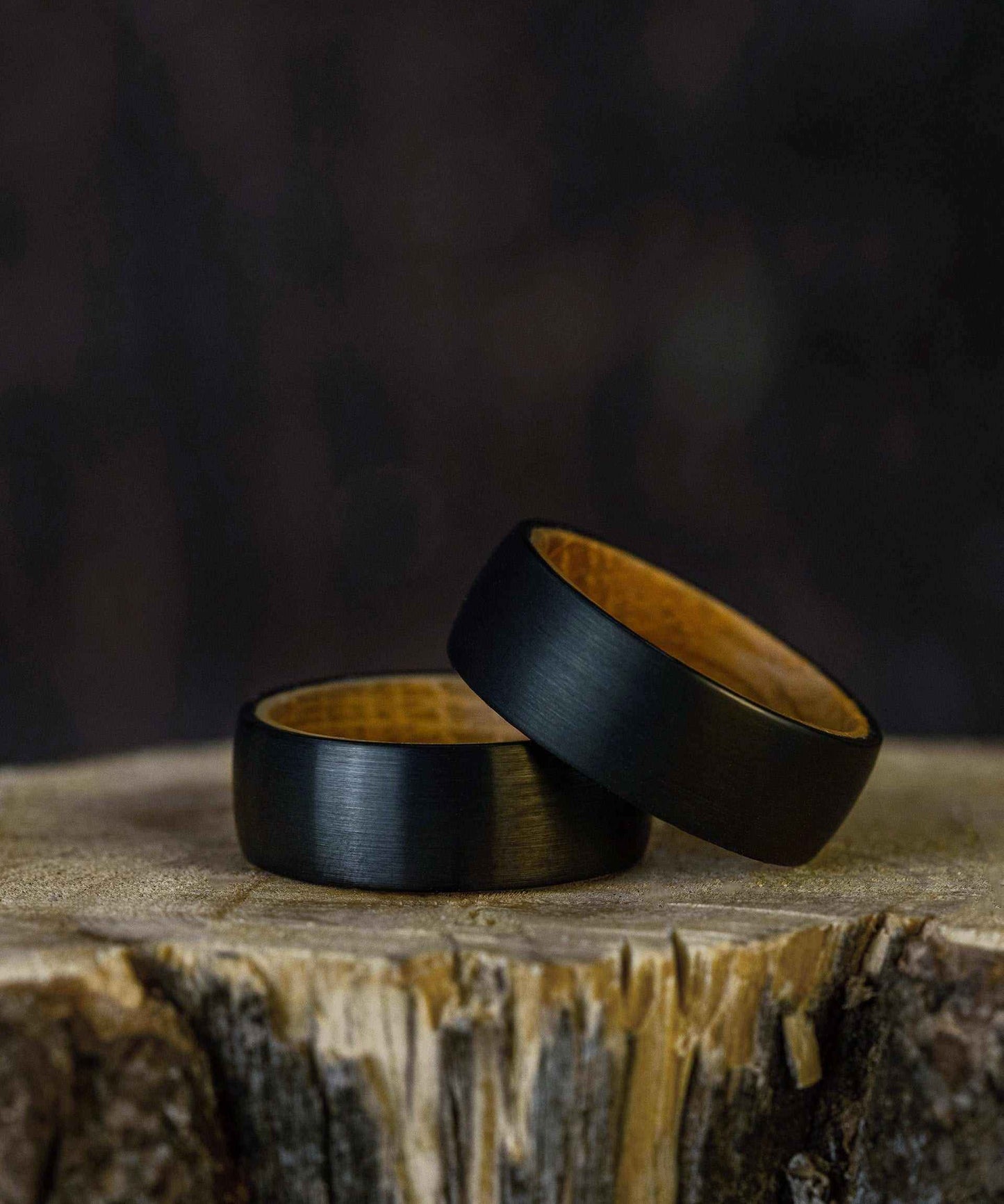 Plain Whiskey Barrel Tungsten Carbide Ring