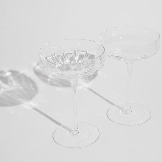 Angled Coupe Glasses