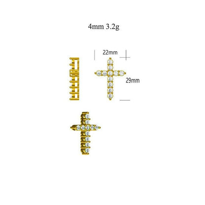 S925 Moissanite Cross Necklace, 3 Color Options, 11 Stones 0.1-0.5ct VVS, Dainty Luxe Clavicle Pendant, Sterling Silver Jewelry