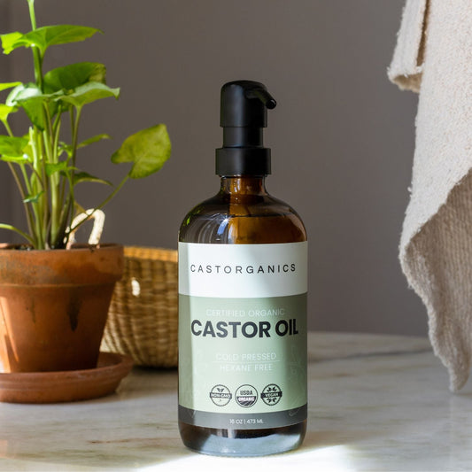 USDA Organic Castor Oil with Metal Pump