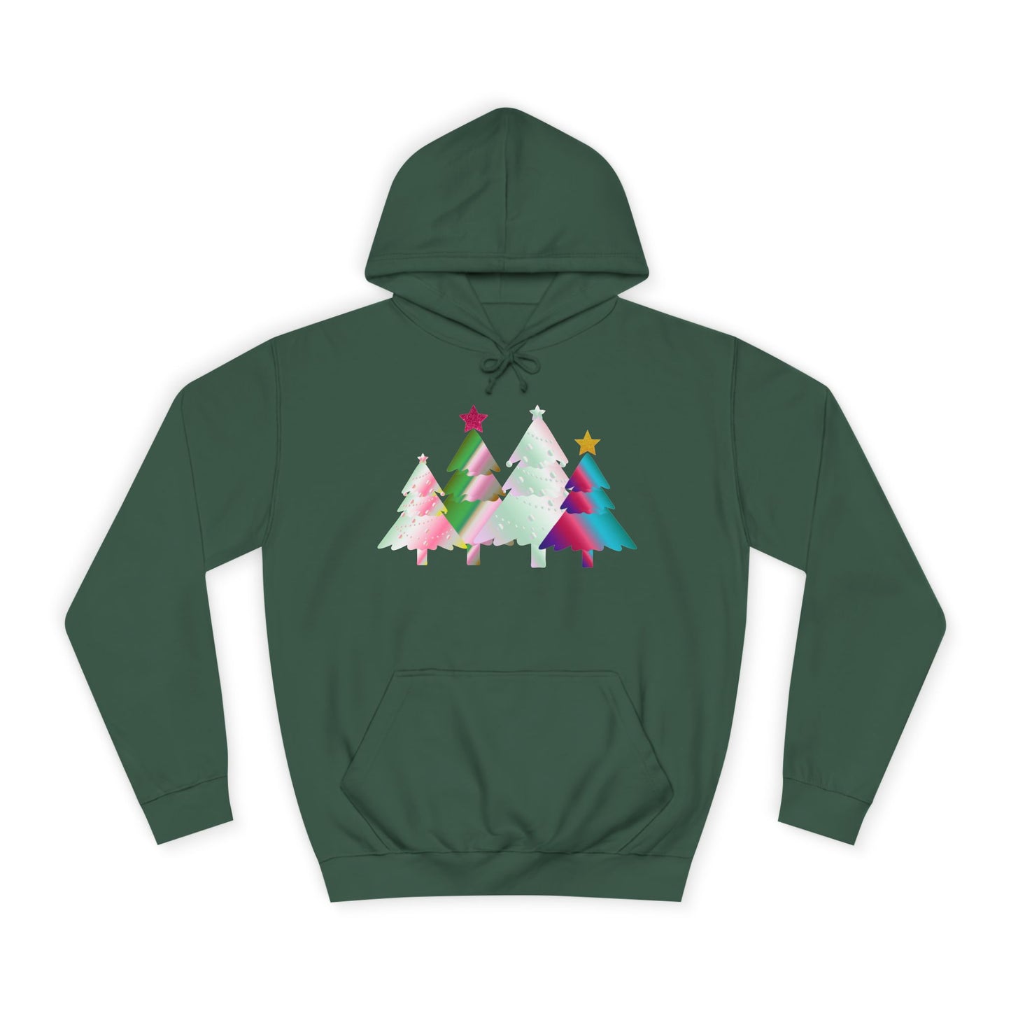 Colorful Holiday Trees Hoodie
