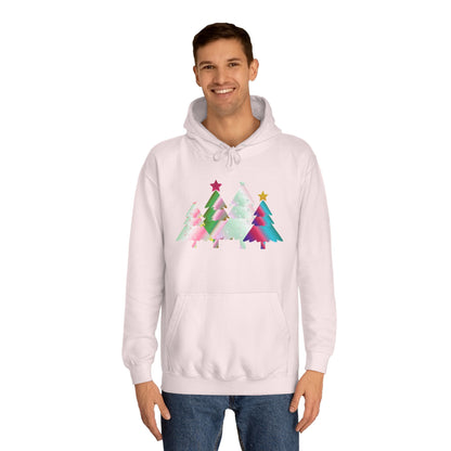 Colorful Holiday Trees Hoodie