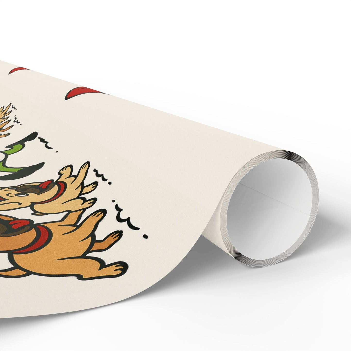 Exclusive Twin Bully Whimsical Holiday Wrapping Paper