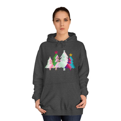 Colorful Holiday Trees Hoodie