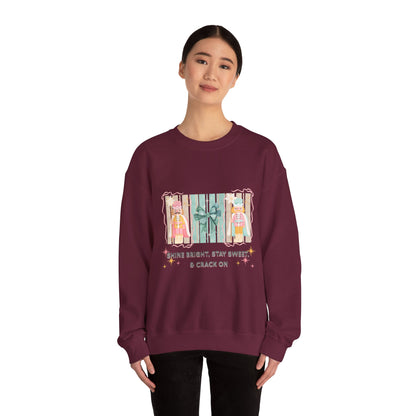 Shine Bright, Stay Sweet, Crack on Christmas Sweatshirt