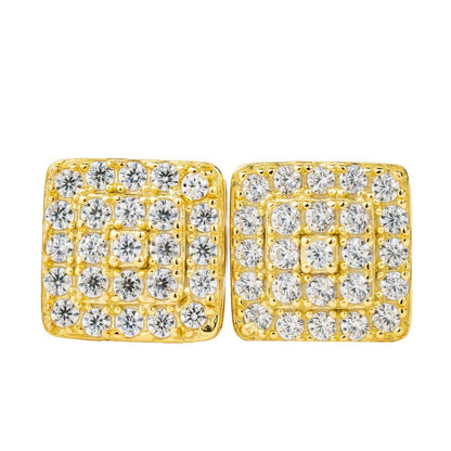 Square Shaped Stud Earrings
