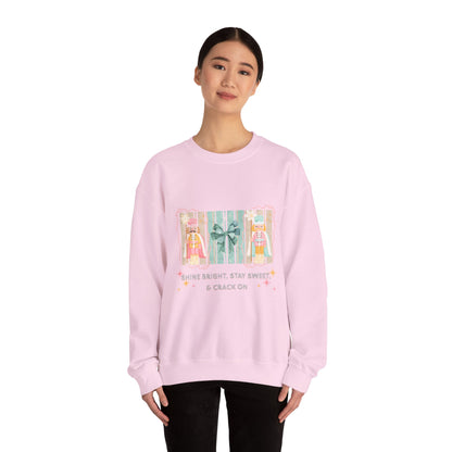 Shine Bright, Stay Sweet, Crack on Christmas Sweatshirt