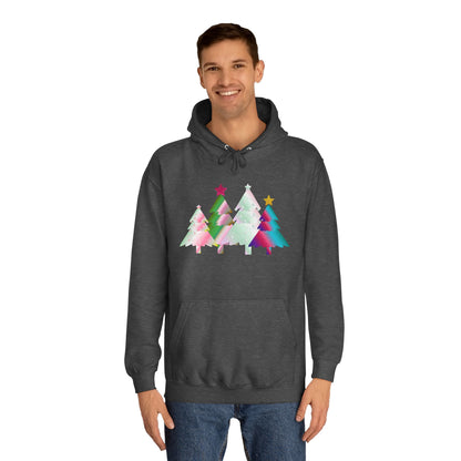 Colorful Holiday Trees Hoodie