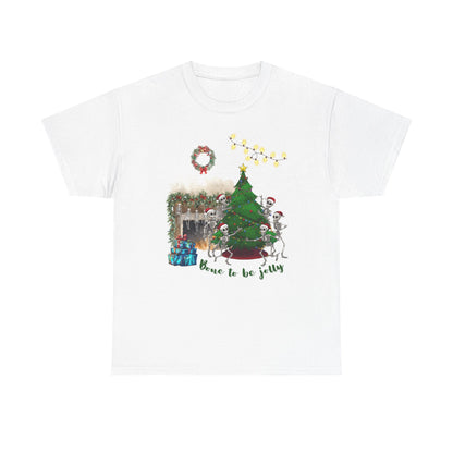 Christmas Radiology T-Shirt - Bone to be Jolly, Xray Skeletons