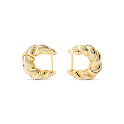 Twisted Croissant Hoop Earrings
