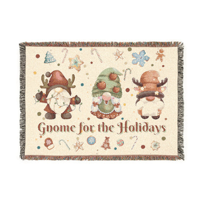 Gnome for the Holidays Woven Blanket