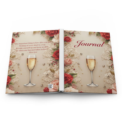 Champagne Floral Hardcover Journal