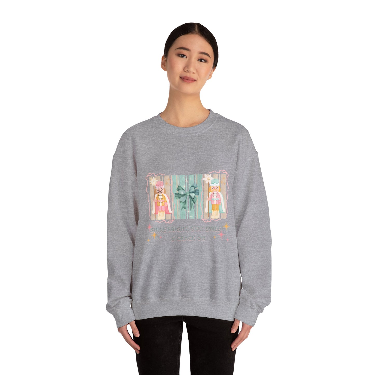 Shine Bright, Stay Sweet, Crack on Christmas Sweatshirt