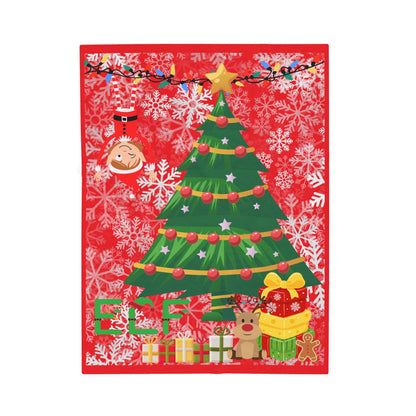 Velveteen Plush Blanket - Elf Christmas Holiday