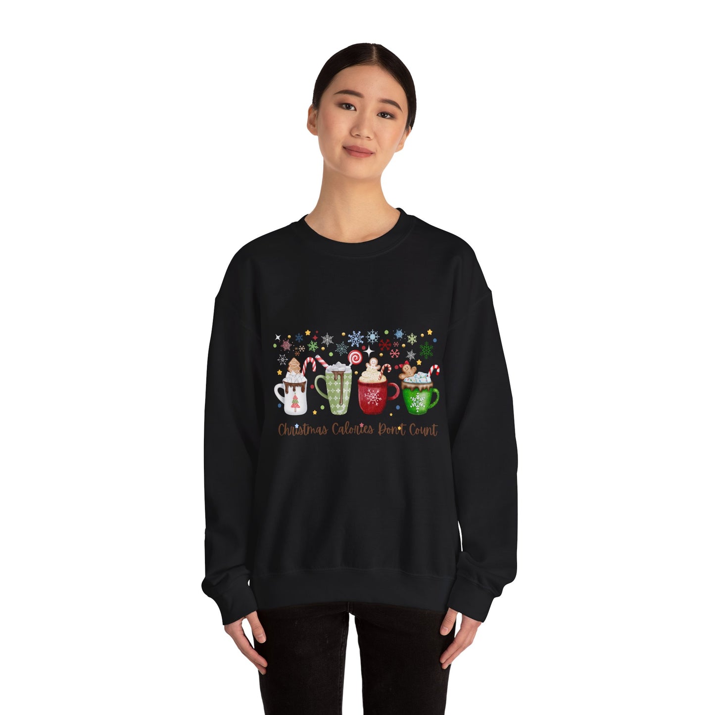 Christmas Calories Don’t Count Sweatshirt Cozy Holiday Crewneck