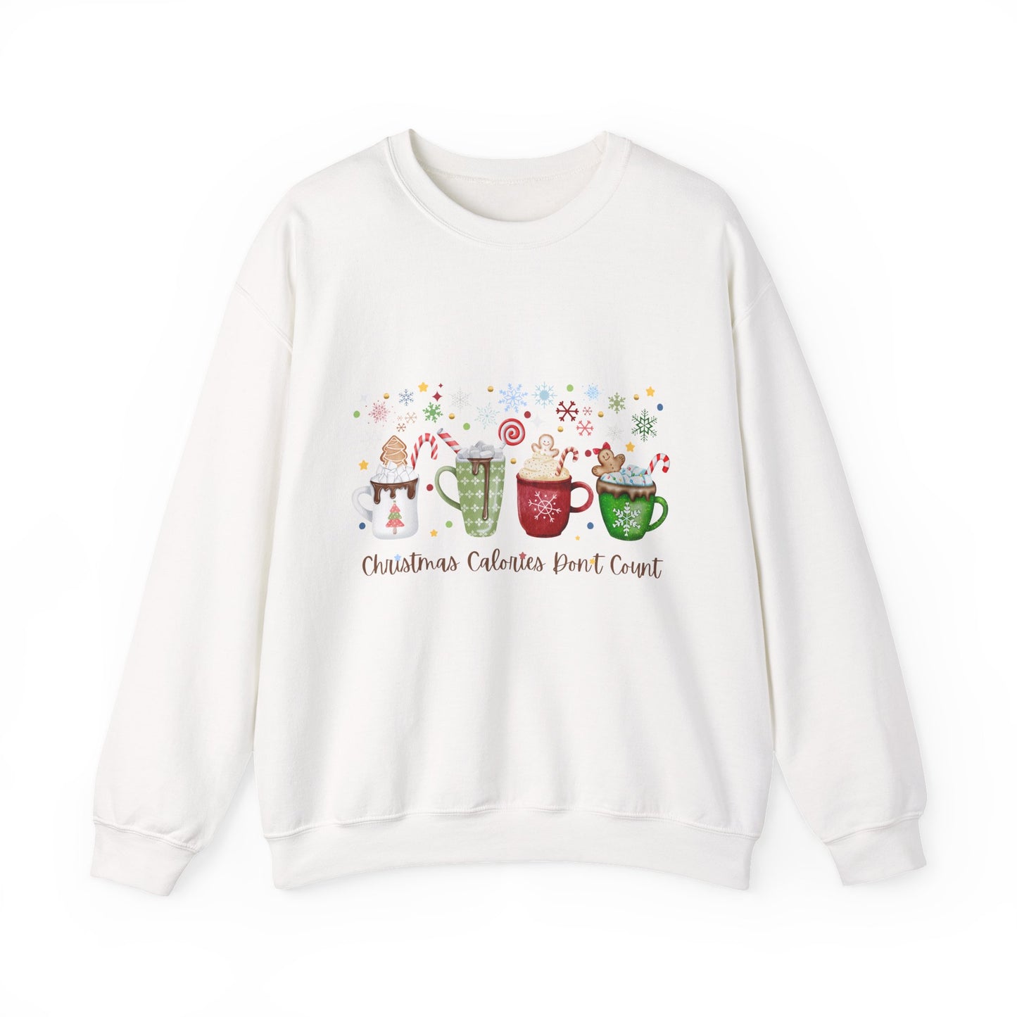 Christmas Calories Don’t Count Sweatshirt Cozy Holiday Crewneck