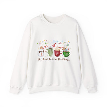 Christmas Calories Don’t Count Sweatshirt Cozy Holiday Crewneck