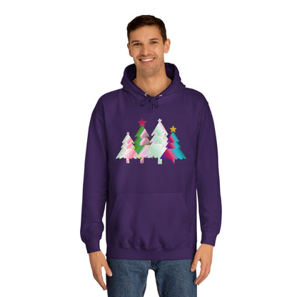 Colorful Holiday Trees Hoodie