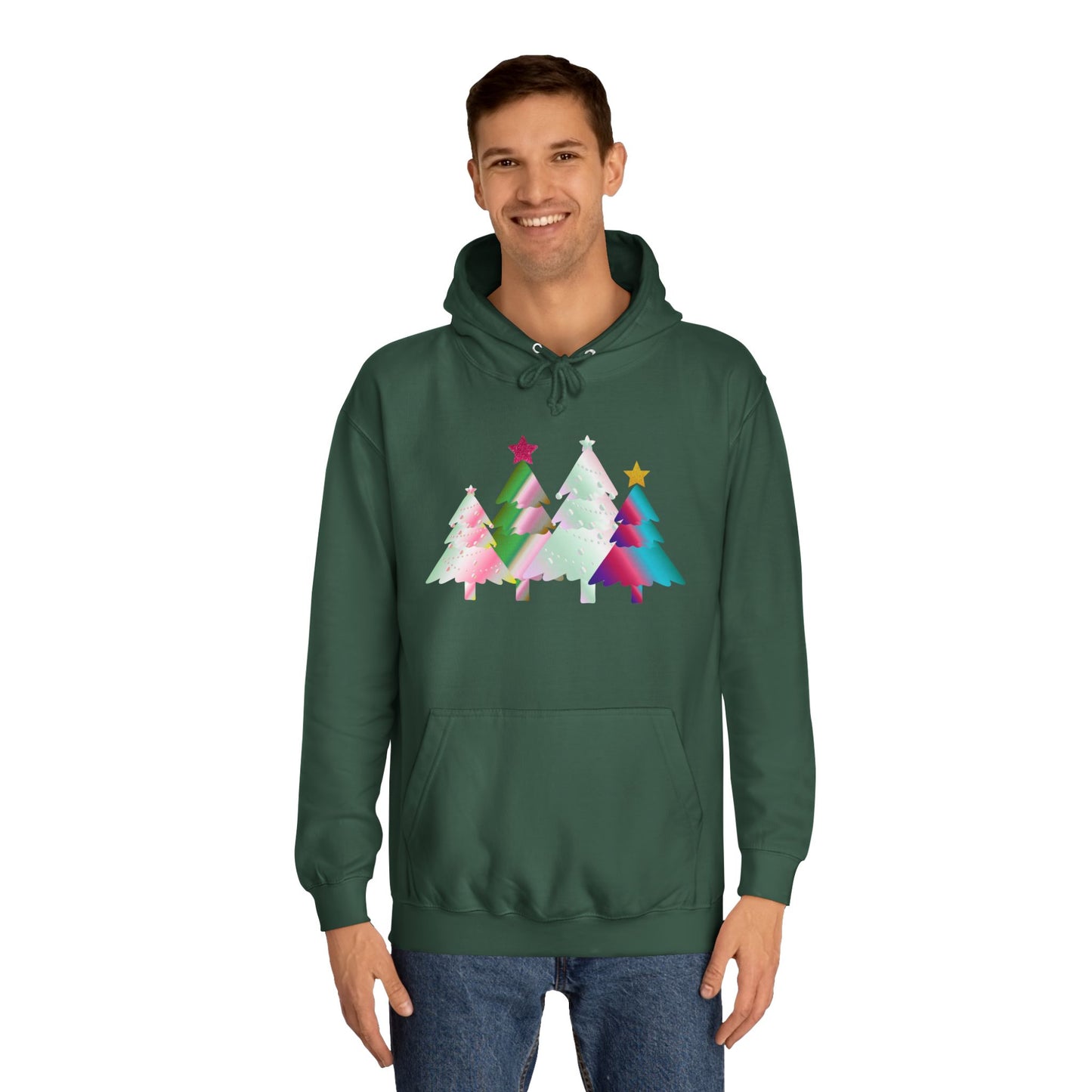Colorful Holiday Trees Hoodie