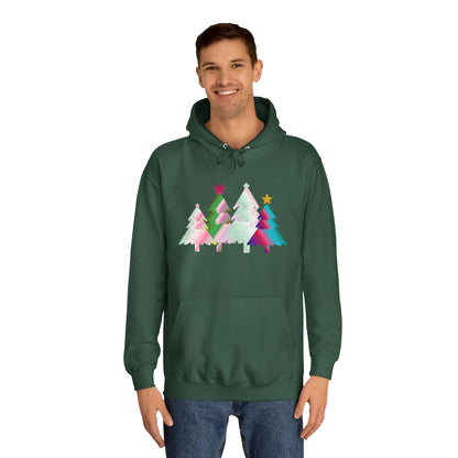 Colorful Holiday Trees Hoodie