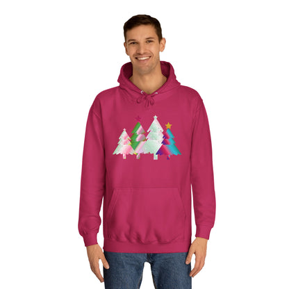 Colorful Holiday Trees Hoodie