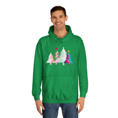 Colorful Holiday Trees Hoodie