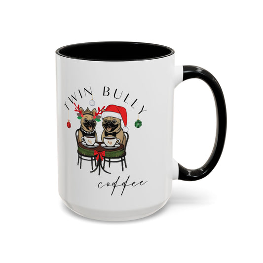 Twin Bully Coffee Festive Christmas Design Mug