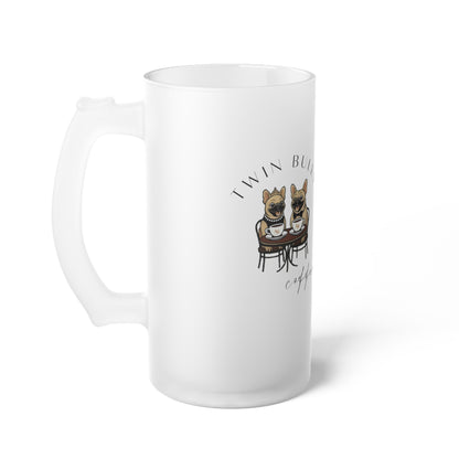 Twin Bully Coffee Frosted Glass Beer Mug