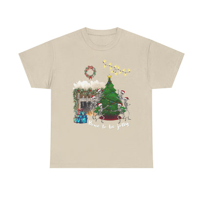 Christmas Radiology T-Shirt - Bone to be Jolly, Xray Skeletons