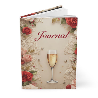Champagne Floral Hardcover Journal