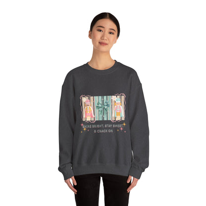Shine Bright, Stay Sweet, Crack on Christmas Sweatshirt