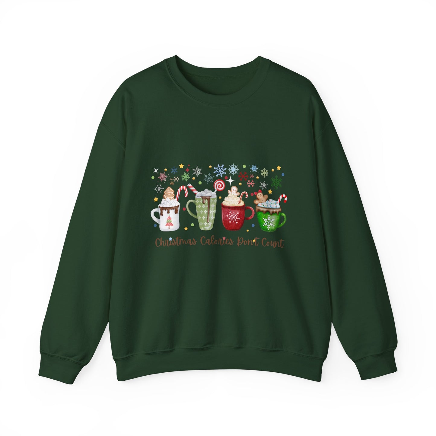 Christmas Calories Don’t Count Sweatshirt Cozy Holiday Crewneck