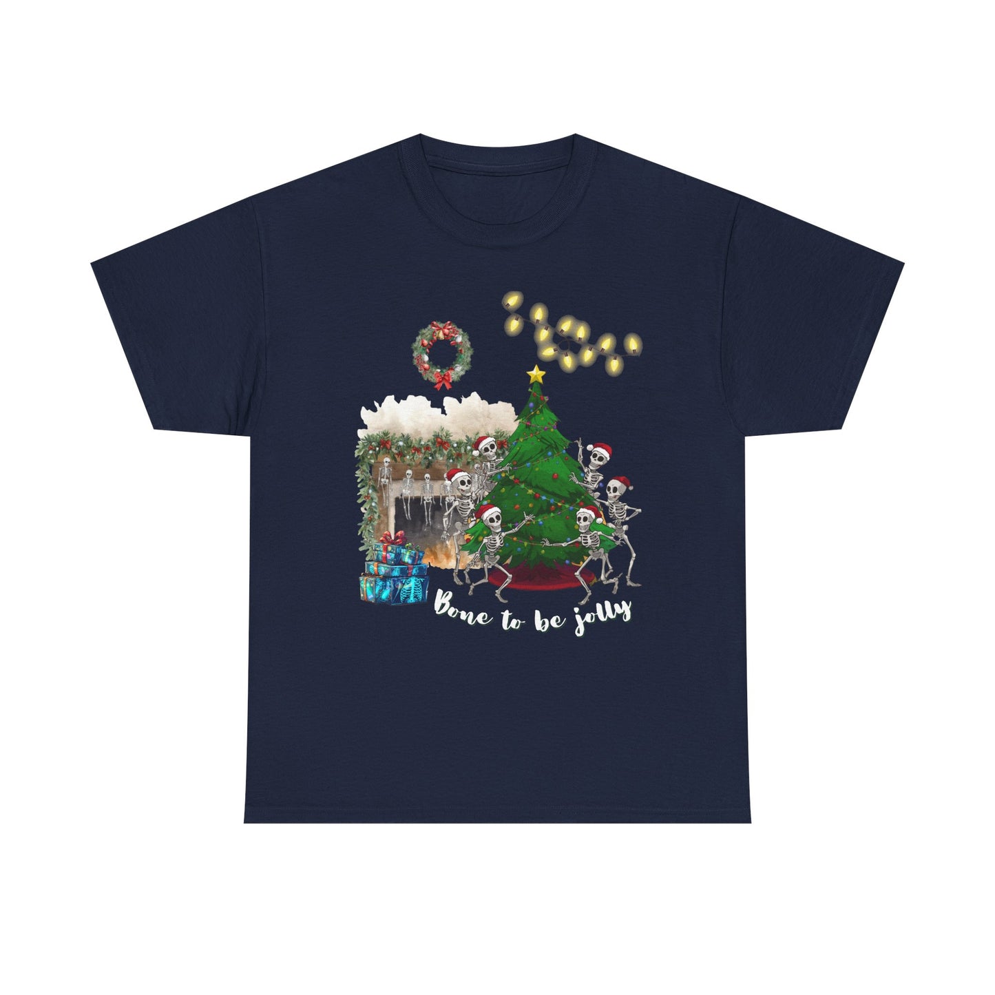 Christmas Radiology T-Shirt - Bone to be Jolly, Xray Skeletons