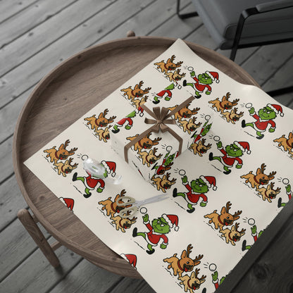 Exclusive Twin Bully Whimsical Holiday Wrapping Paper