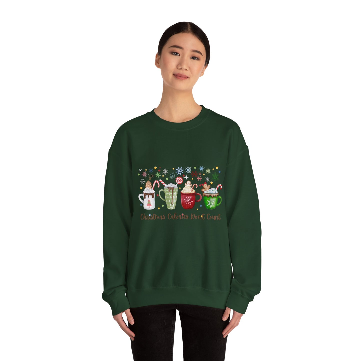Christmas Calories Don’t Count Sweatshirt Cozy Holiday Crewneck