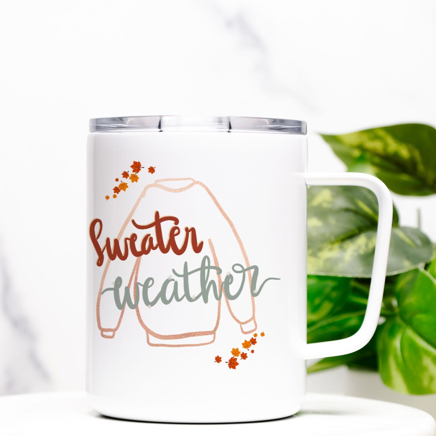 Sweater Weather Travel Mug w/ Lid- 10 oz.