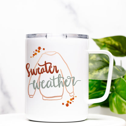 Sweater Weather Travel Mug w/ Lid- 10 oz.