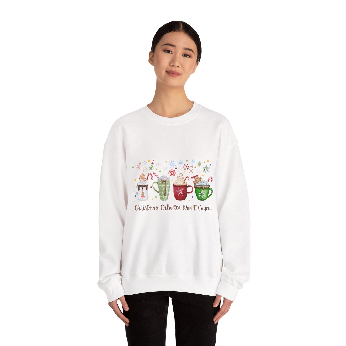 Christmas Calories Don’t Count Sweatshirt Cozy Holiday Crewneck