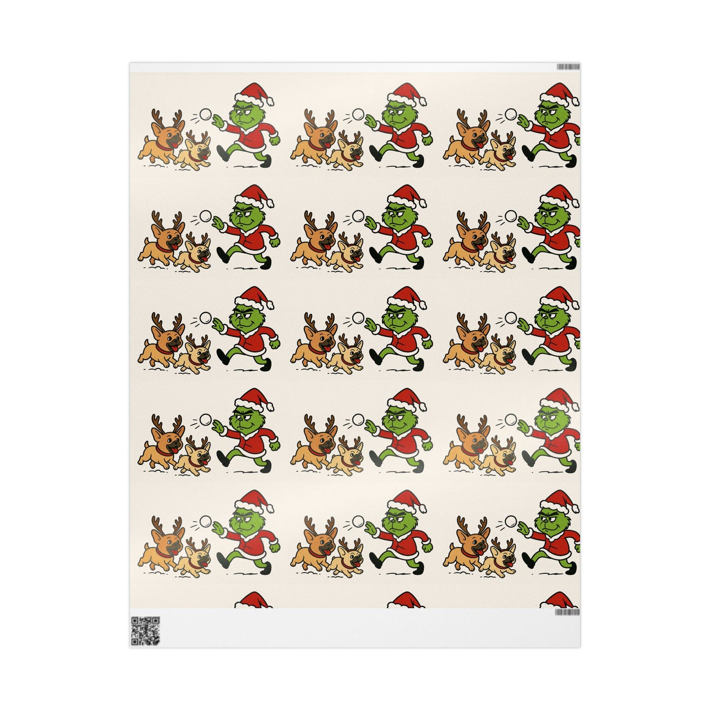 Exclusive Twin Bully Whimsical Holiday Wrapping Paper