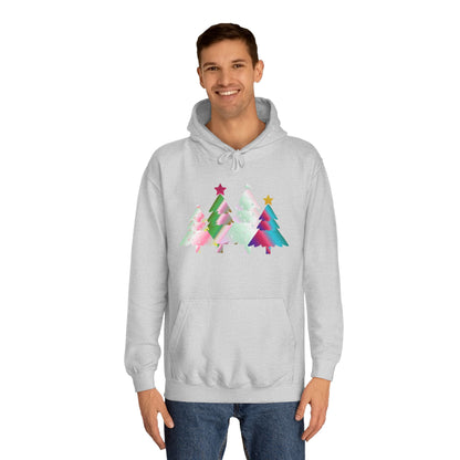 Colorful Holiday Trees Hoodie
