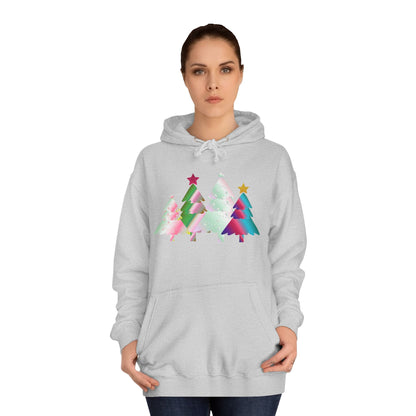 Colorful Holiday Trees Hoodie
