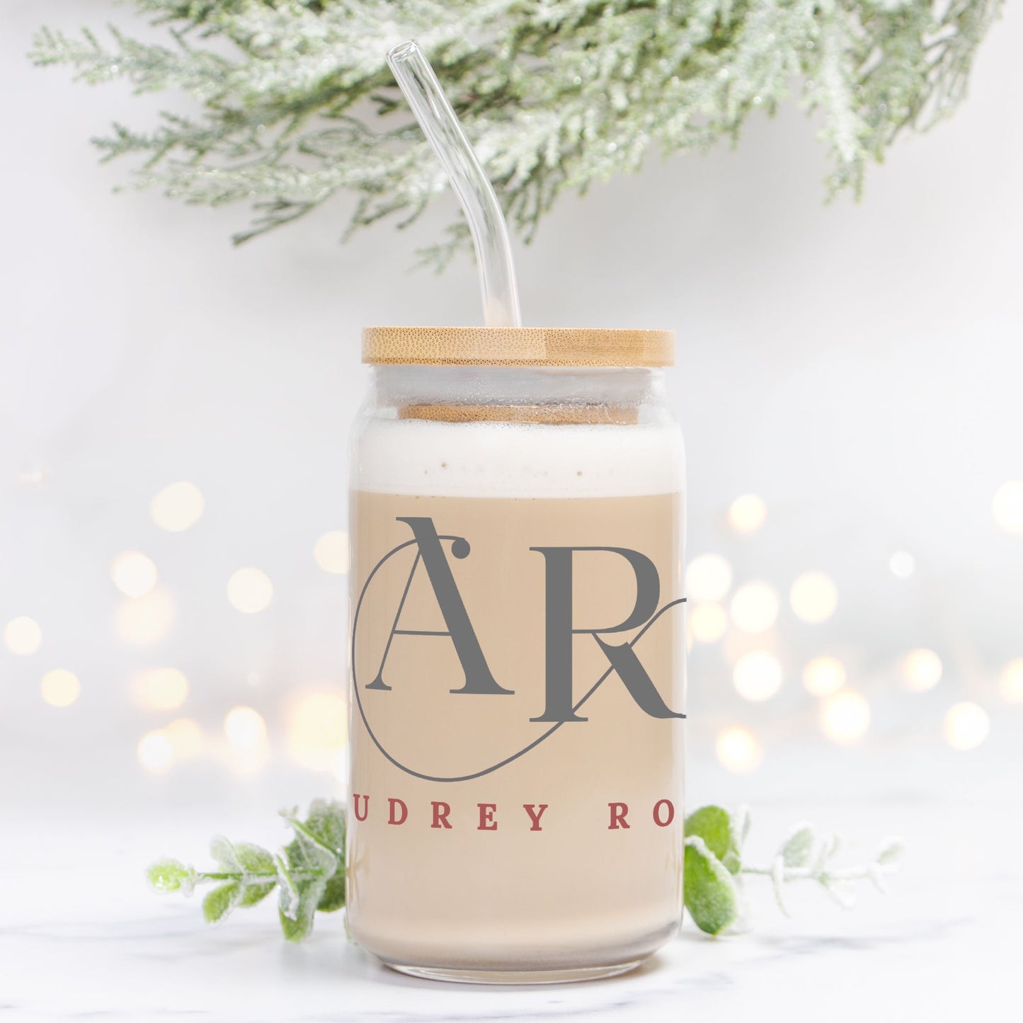 Audrey Rose Glass Can 16oz