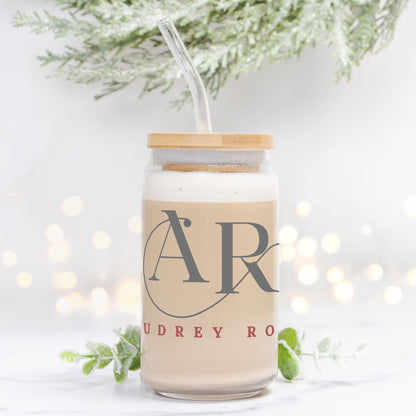 Audrey Rose Glass Can 16oz