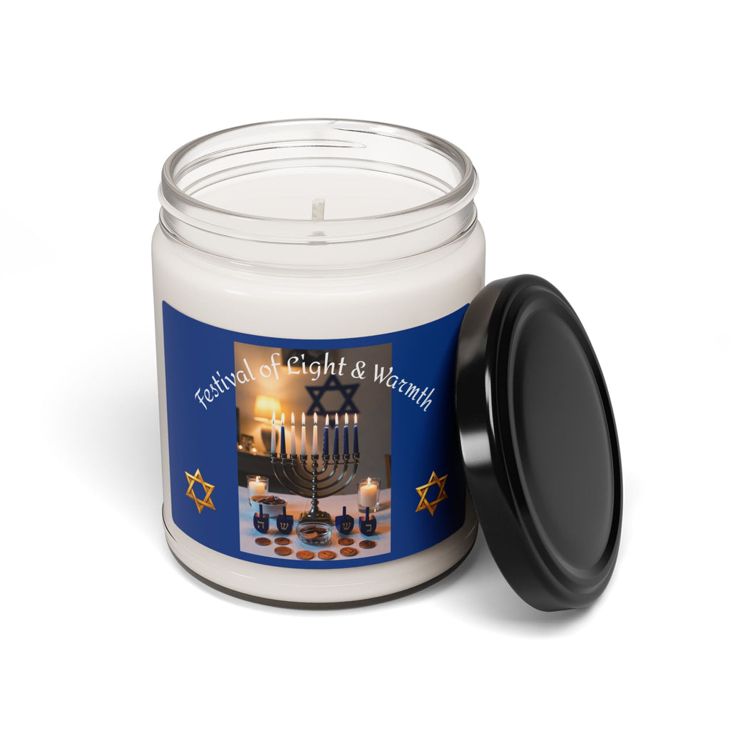 Hanukkah Soy Candle — "Festival of Light & Warmth" 9oz Scented Jar