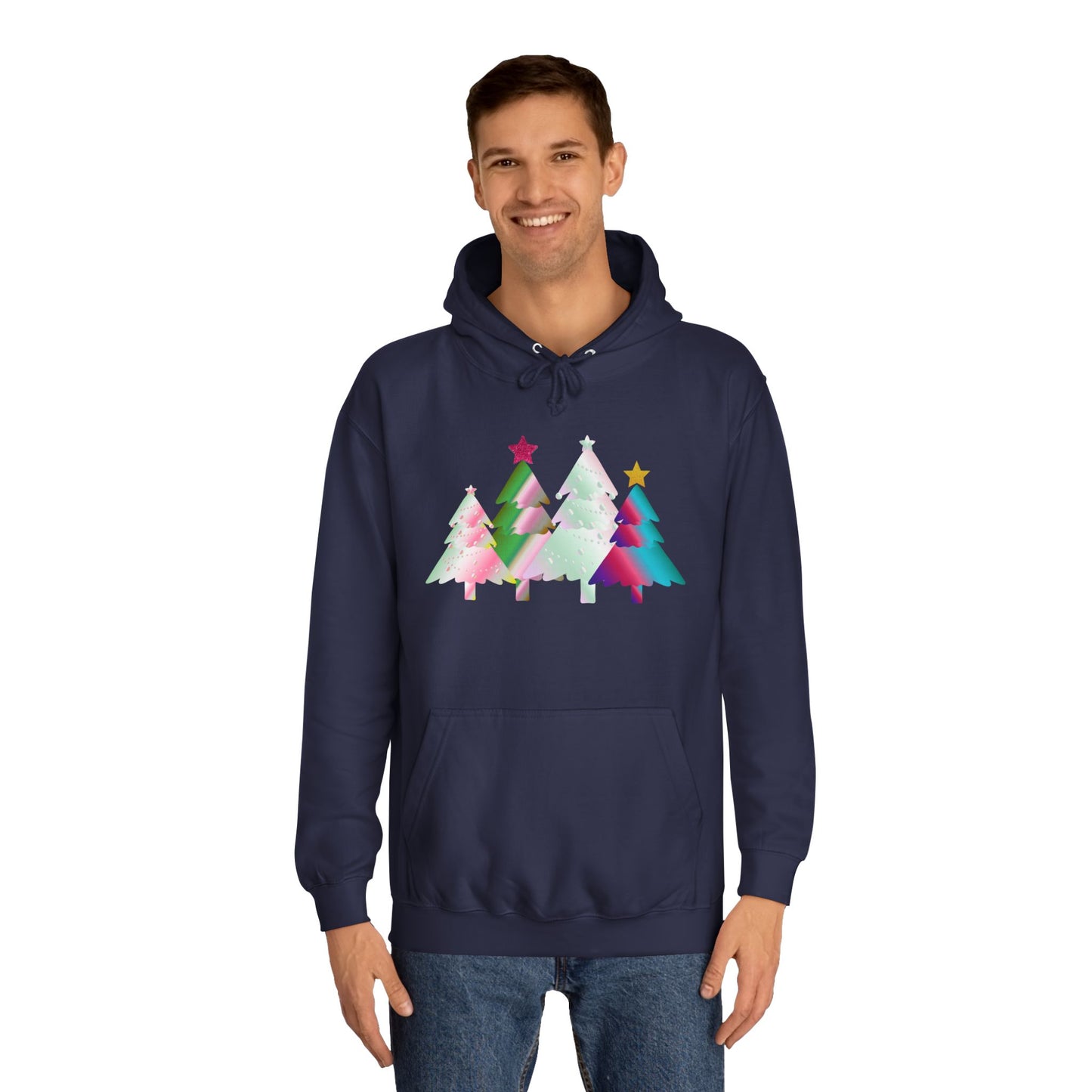 Colorful Holiday Trees Hoodie